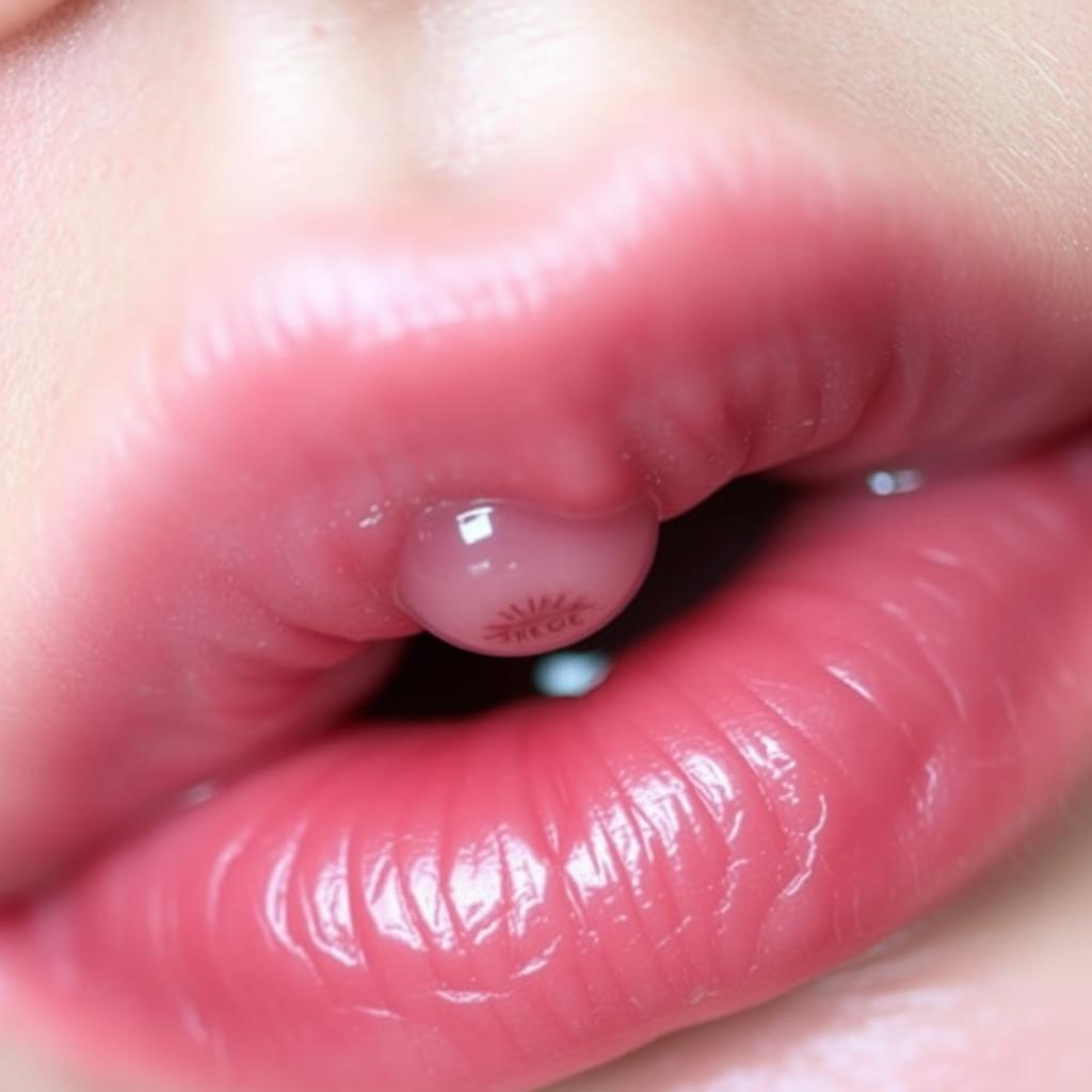 Cold sore on lip that can be treated with Zovirax cream when you buy Zovirax online