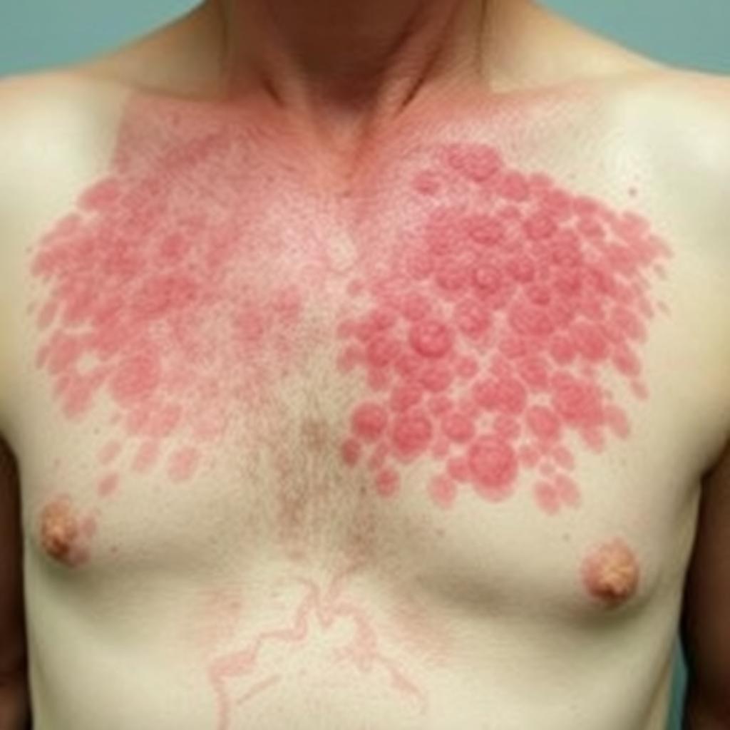 Shingles rash that can be treated when you buy Zovirax online for herpes zoster