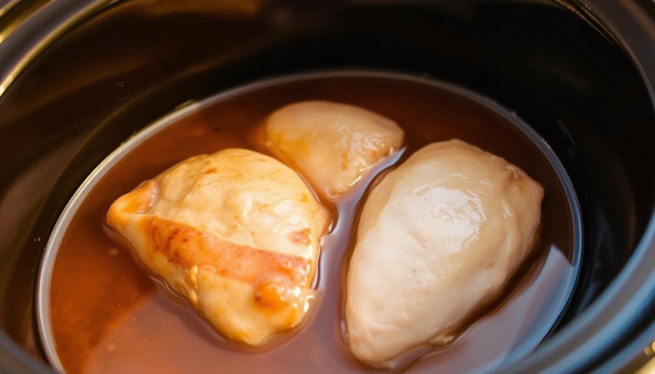 slow cooker frozen chicken breast