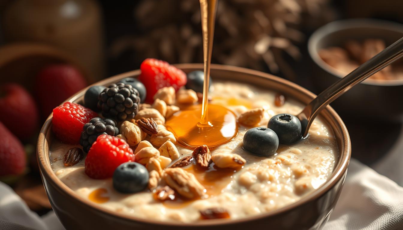 mingau de aveia enriquecido com superalimentos