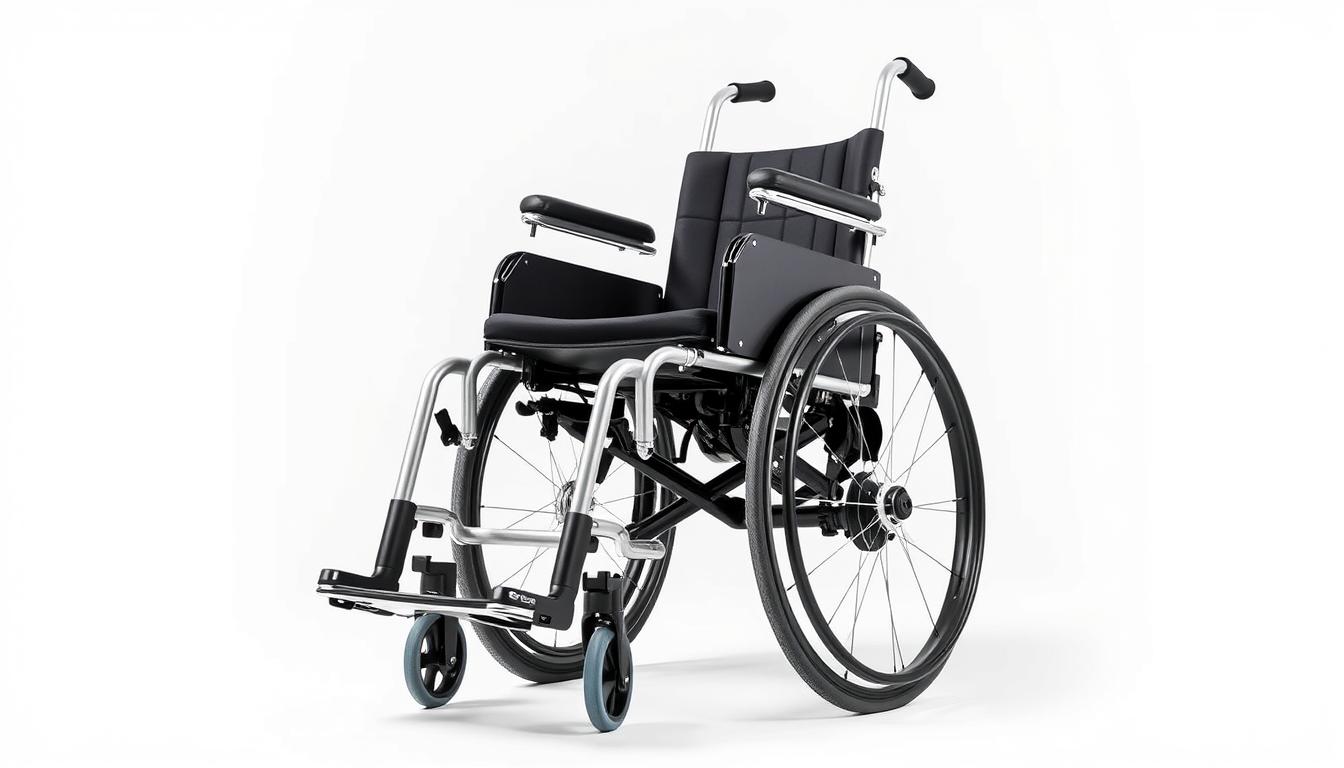 Cadeira De Rodas Big Obeso 160 Kg vista frontal mostrando estrutura reforçada e assento largo