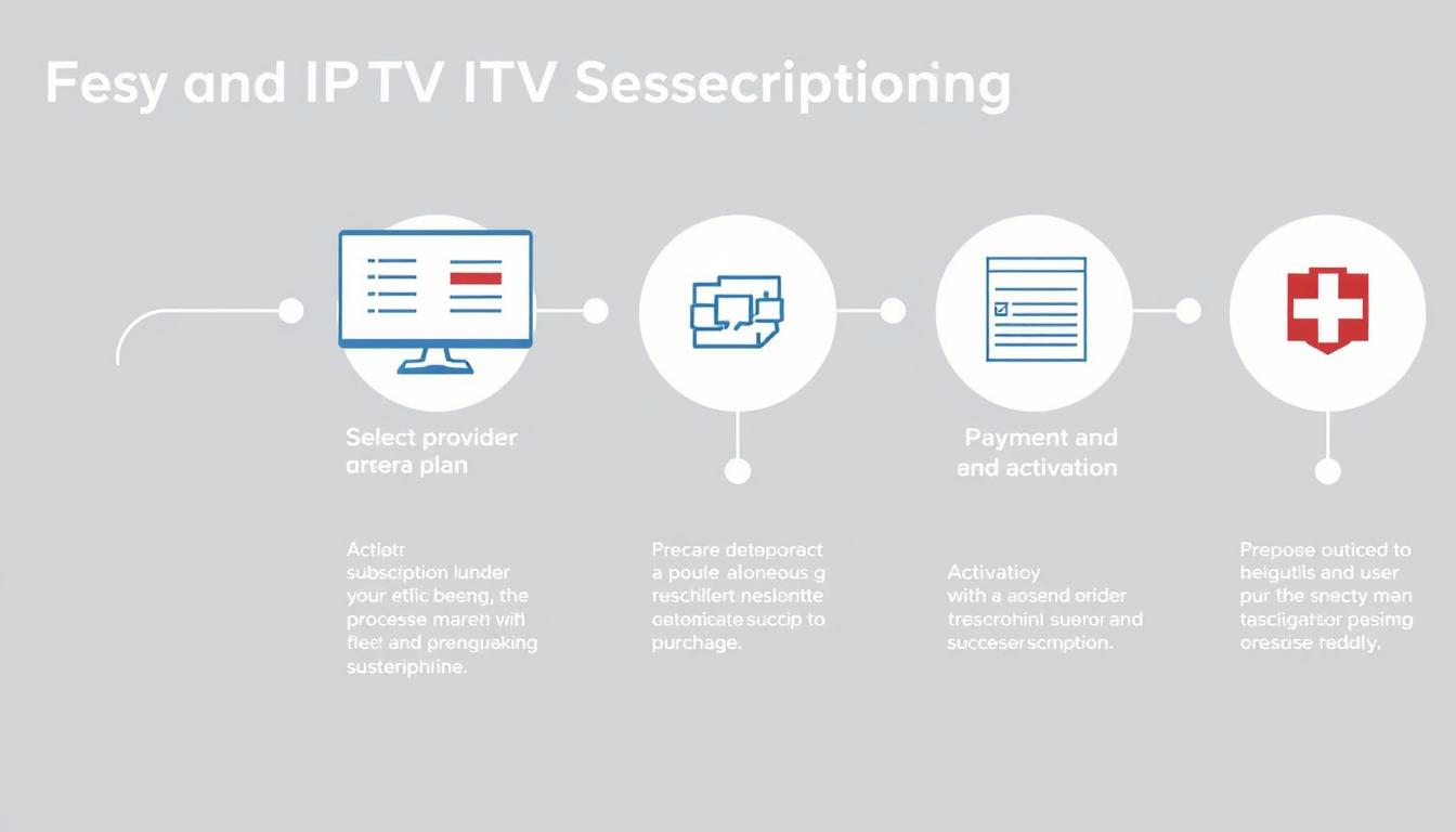 Processus d'achat d'un abonnement IPTV en Suisse illustré en étapes