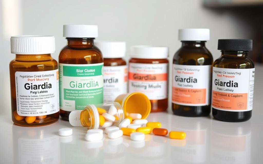 Dog medication for treating Giardia infection