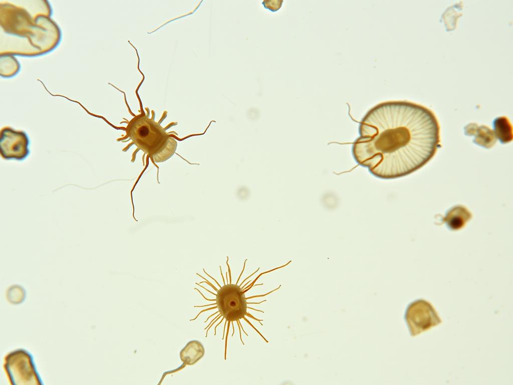Microscopic view of Giardia parasite affecting dogs