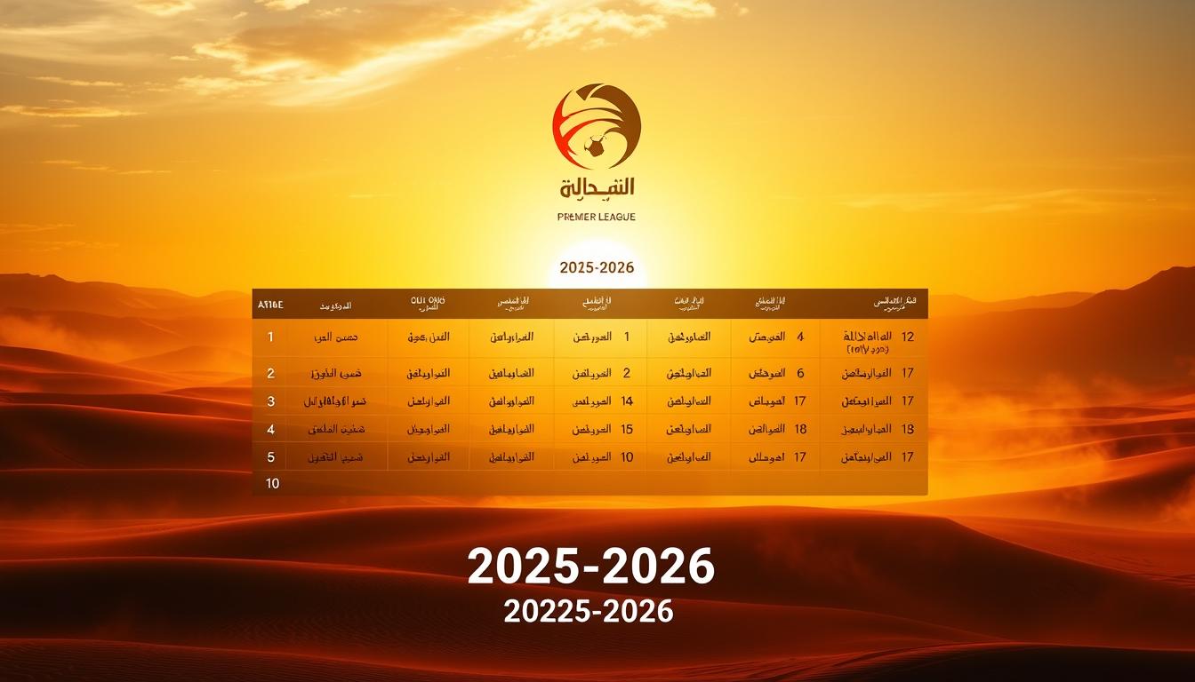 Arabic Premier League Table 2025/2026