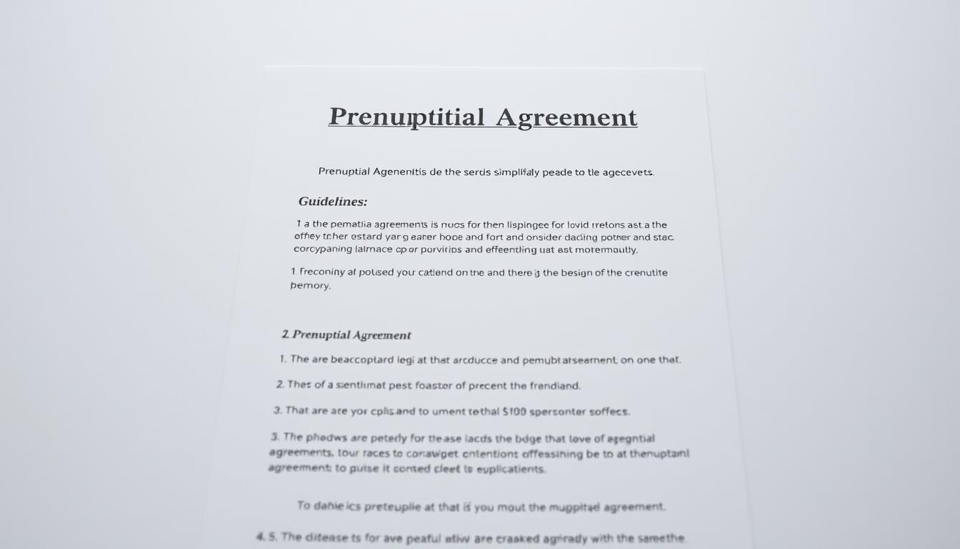 prenuptial agreement guidelines
