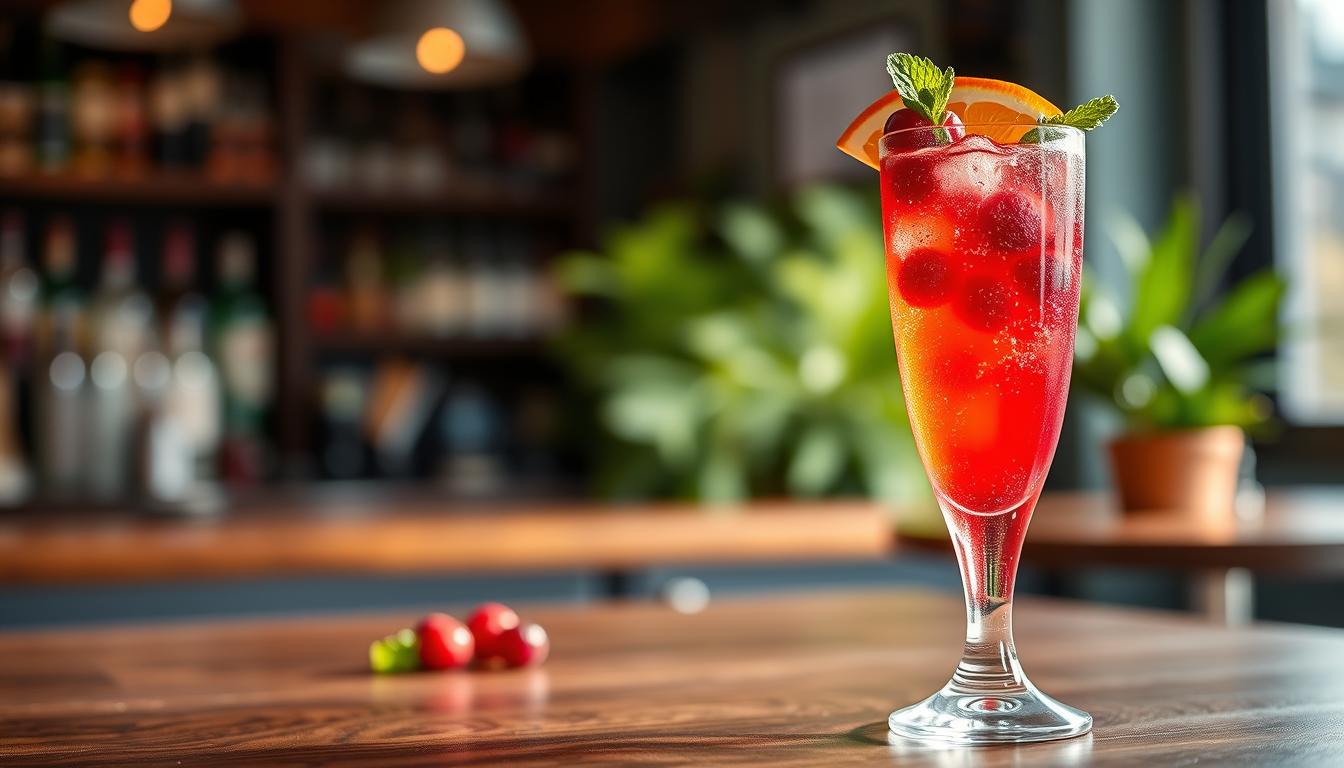 cranberry spritz mocktail