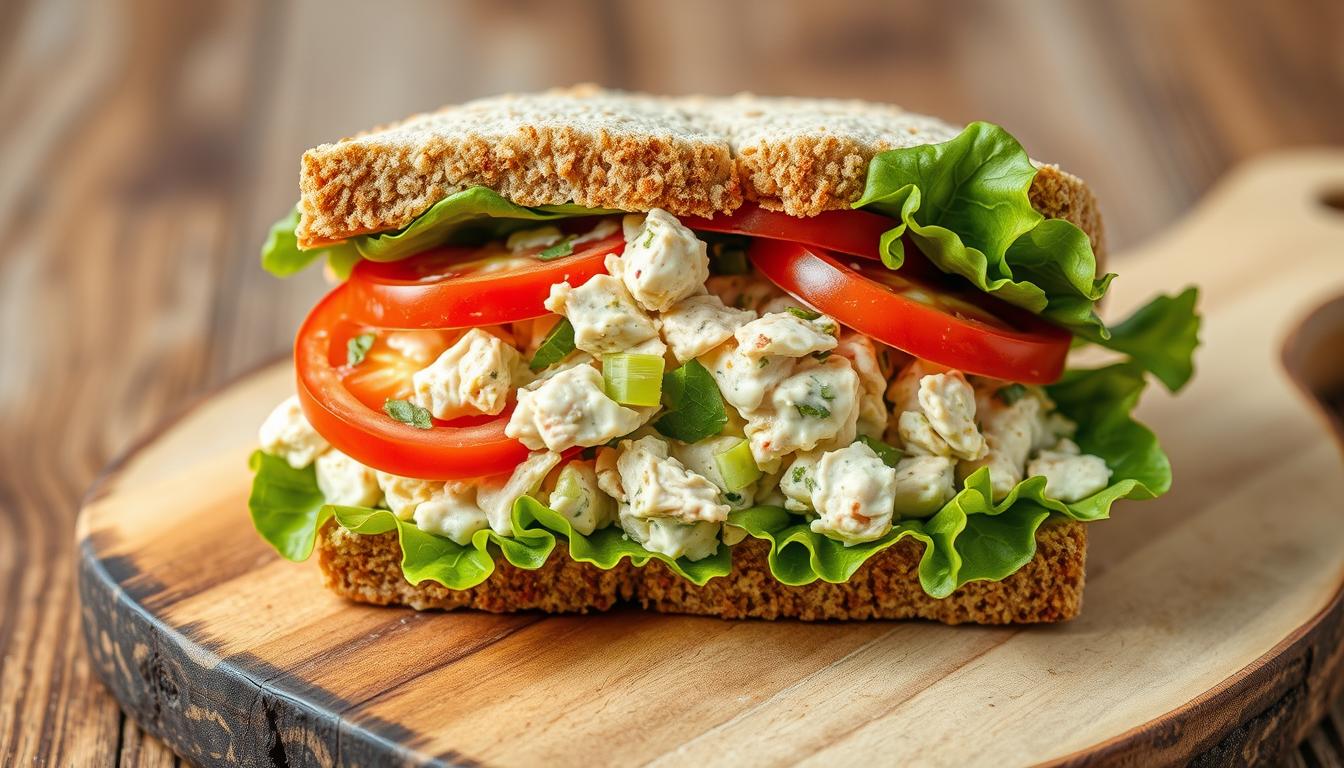healthy chicken salad sandwich
