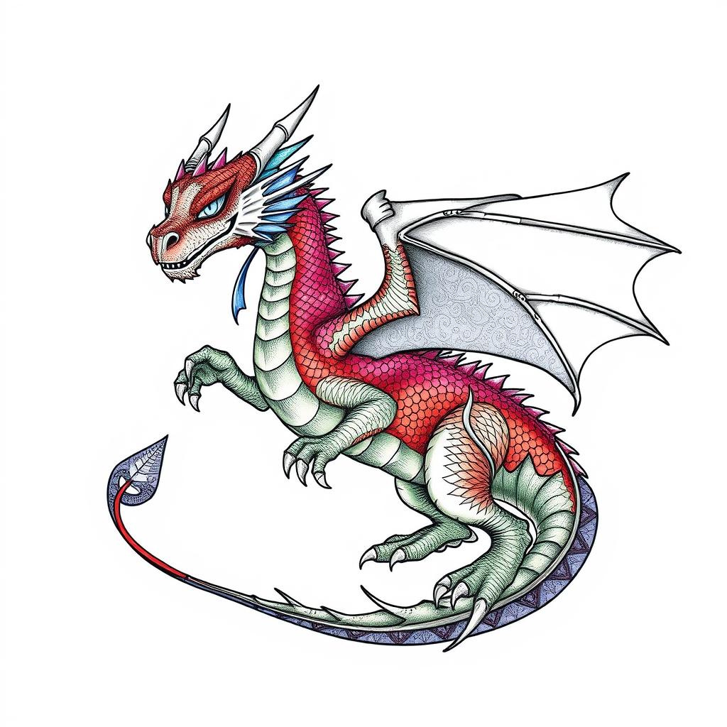 colored dragon artwork
