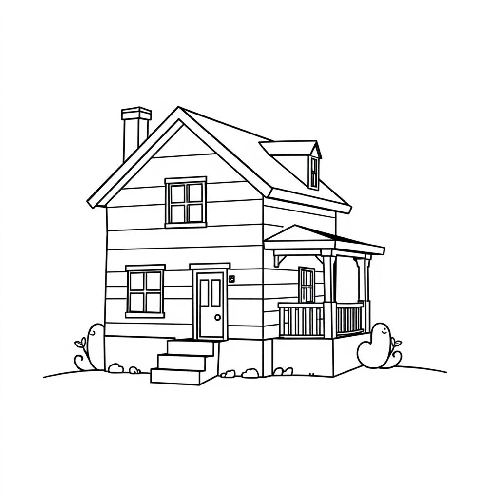 house coloring pages display ideas