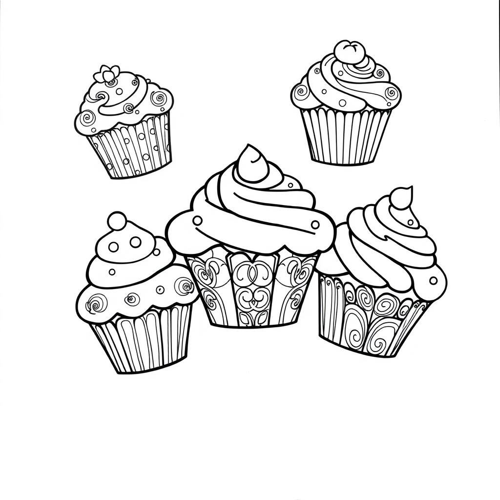 cupcake coloring sheet