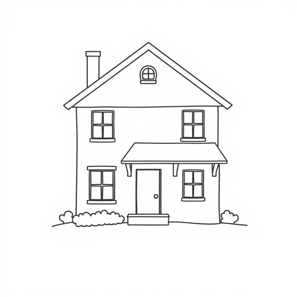 house coloring pages