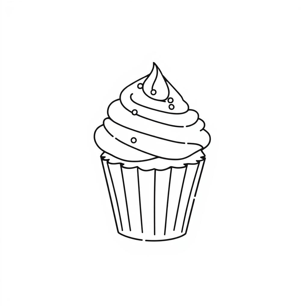 printable cupcake coloring sheet