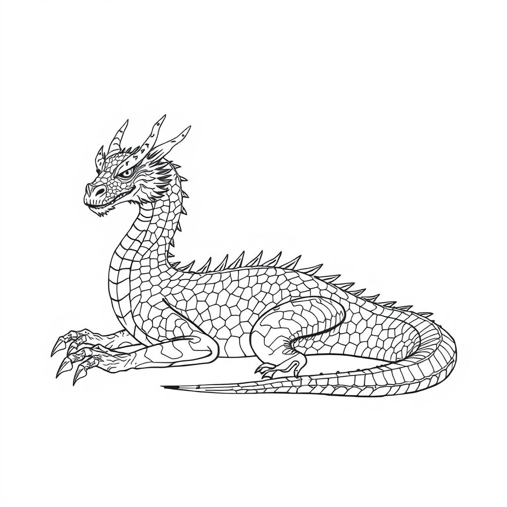 digital dragon coloring