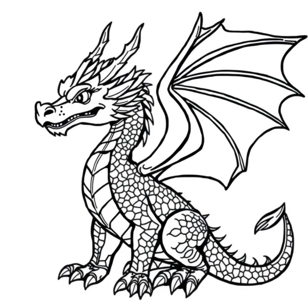 dragon coloring book pages