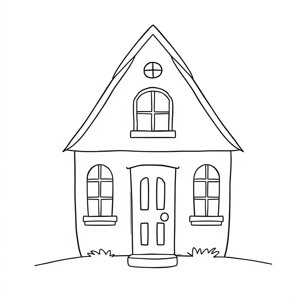 free house coloring sheets
