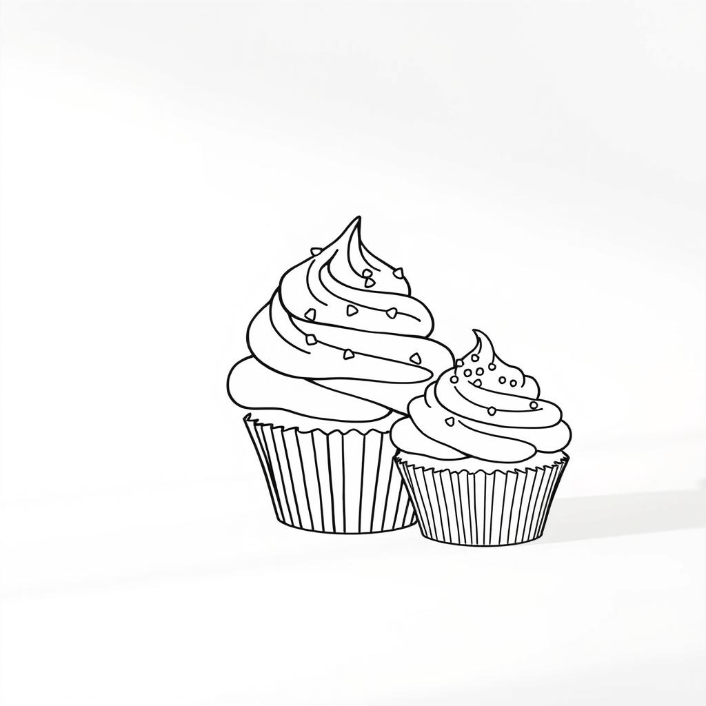 cupcake coloring sheet for kids