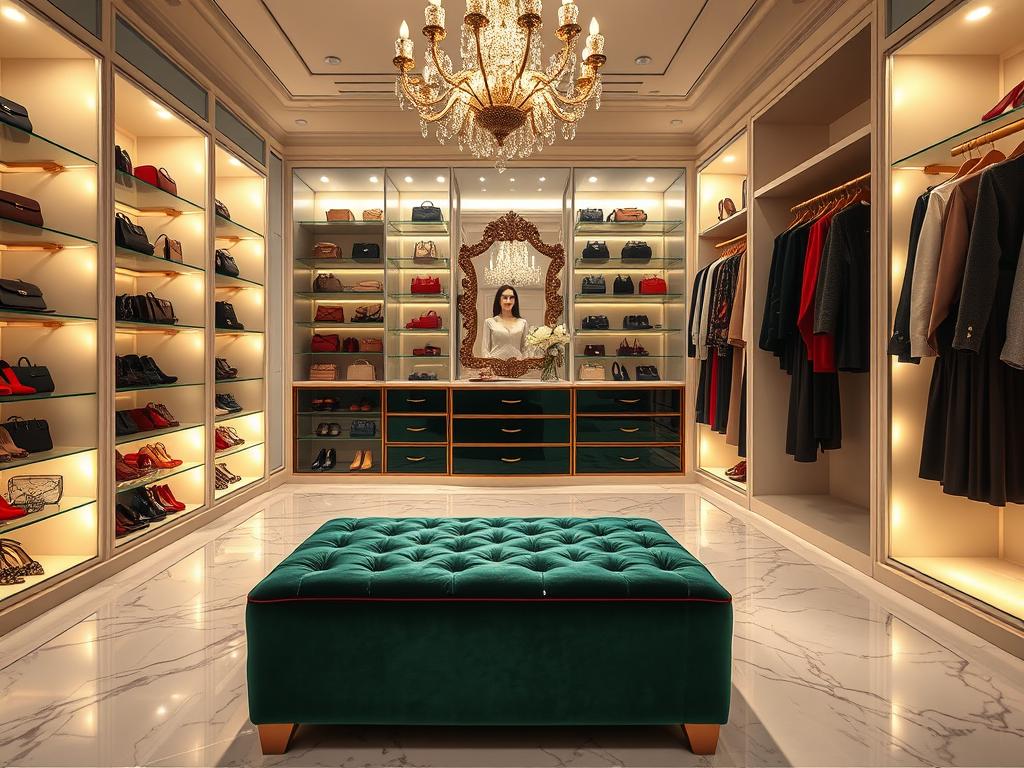 luxury walk-in closet