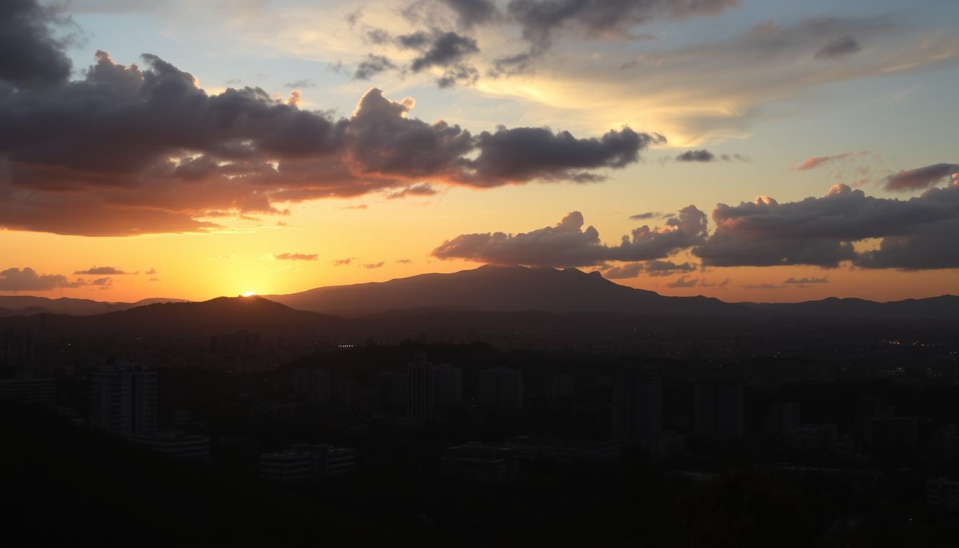 Pôr do sol em Belo Horizonte visto do Mirante do Mangabeiras