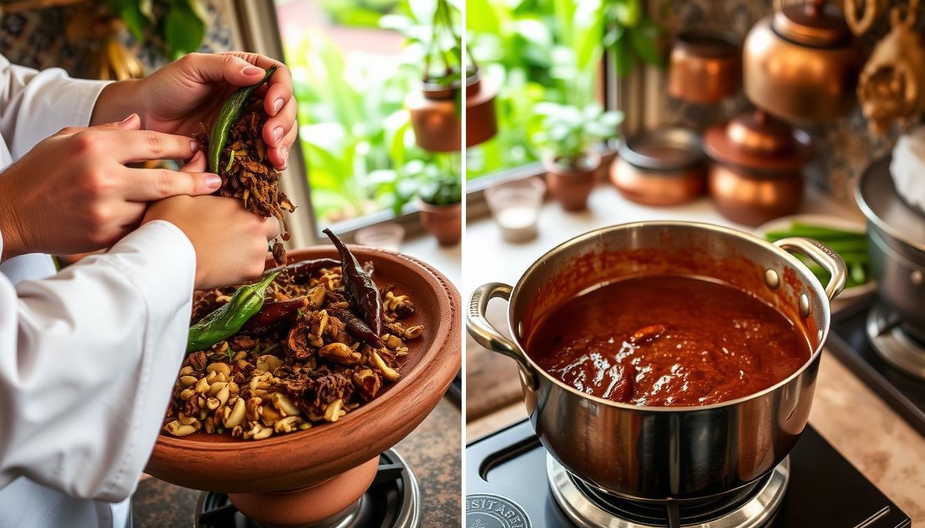 Mole Poblano Cooking Process