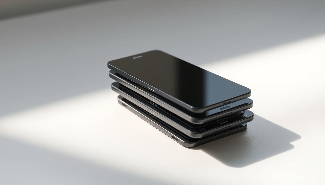 Best Screen Protector for Google Pixel 8 Pro in 2025 - Tempered Glass & Film Guide 6 A stack of budget-friendly tempered glass screen protectors for Google Pixel 8 Pro, neatly arranged on a plain, well-lit surface. The protectors have a subtle matte finish, with a slight bevel around the edges. The lighting is soft and diffused, creating gentle shadows that accentuate the texture and depth of the products. The background is a clean, neutral color, allowing the screen protectors to be the focal point. The composition is balanced and symmetrical, with the protectors positioned to showcase their functionality and value proposition.