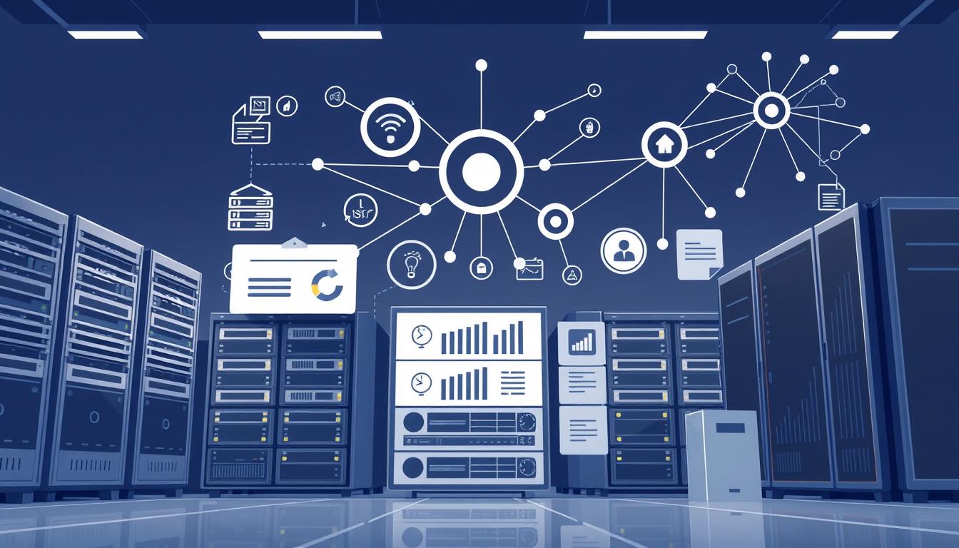 A high-quality, detailed comparison of popular web hosting providers, captured through a sleek, minimalist illustration. In the foreground, an array of server racks and computer hardware, conveying the technical infrastructure behind web hosting. The middle ground features clean, geometric icons and charts, highlighting key performance metrics and service offerings. The background showcases a stylized, abstract network diagram, representing the interconnected nature of web hosting. The overall scene is bathed in a soft, muted color palette, creating a professional, authoritative atmosphere. The lighting is balanced, with subtle shadows and highlights emphasizing the modern, high-tech aesthetic. The camera angle is slightly elevated, giving a comprehensive, bird's-eye view of the web hosting landscape.
