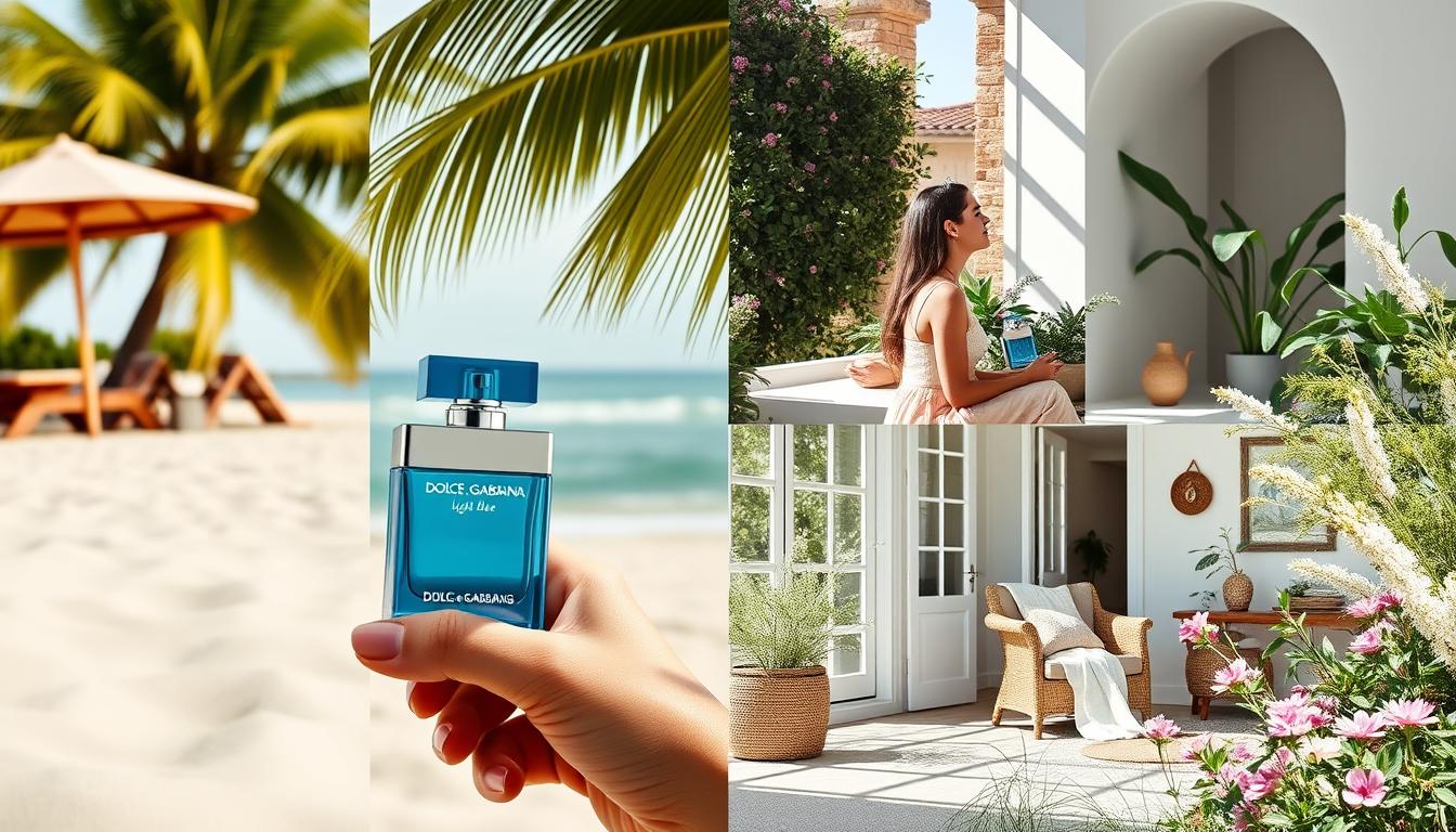 Dolce & Gabbana Light Blue being used in different seasons