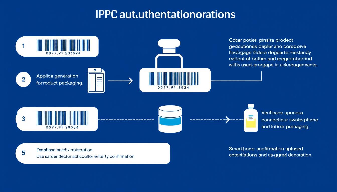 UPC barcode system diagram showing how it validates authenticity of fragrances