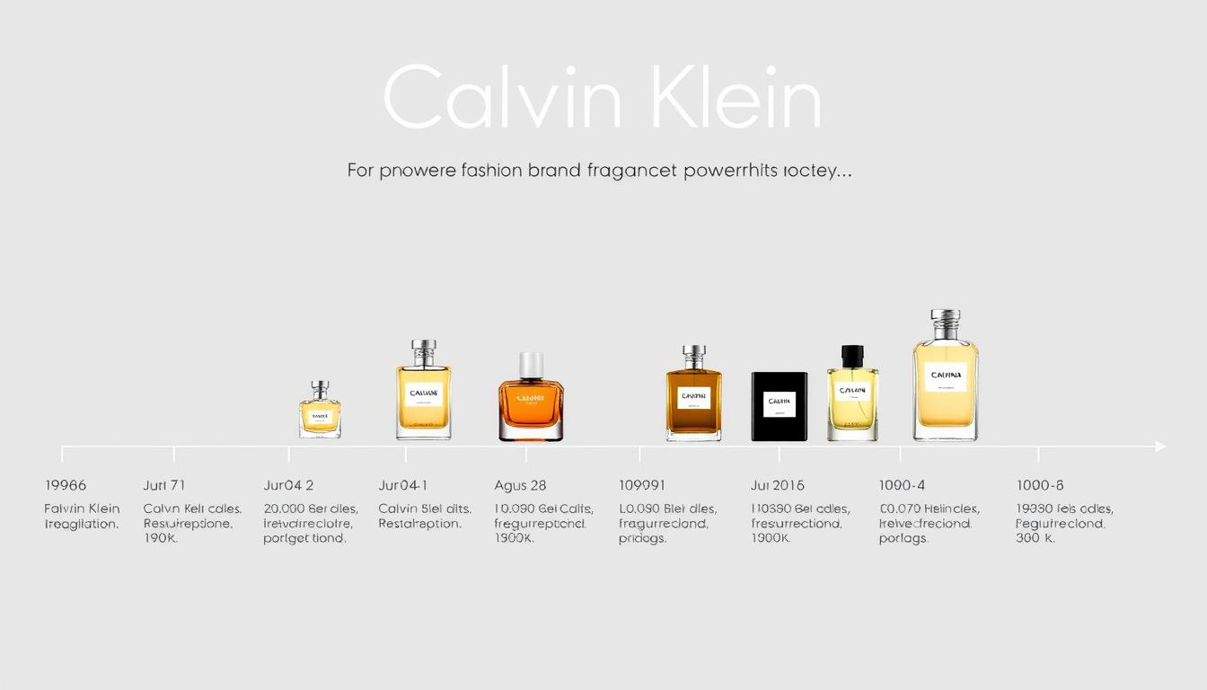 Calvin Klein Perfumes popular brand history timeline showing evolution from fashion to fragrance