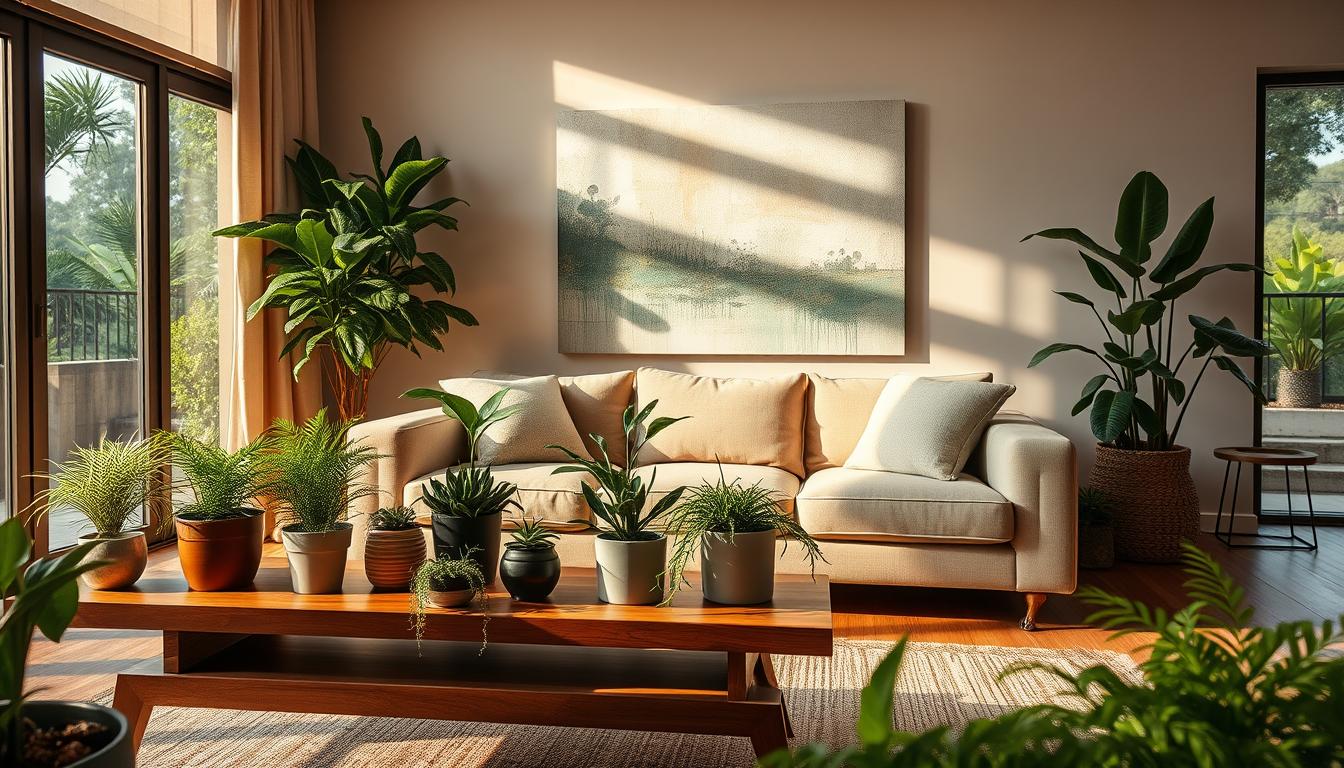 artistic home decor with plants
