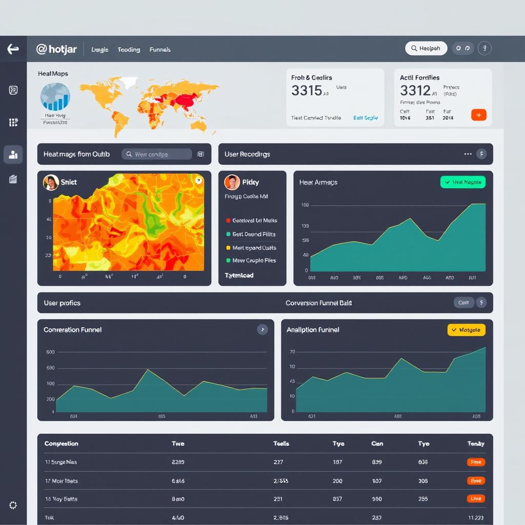 Interface Hotjar pour analyse UX