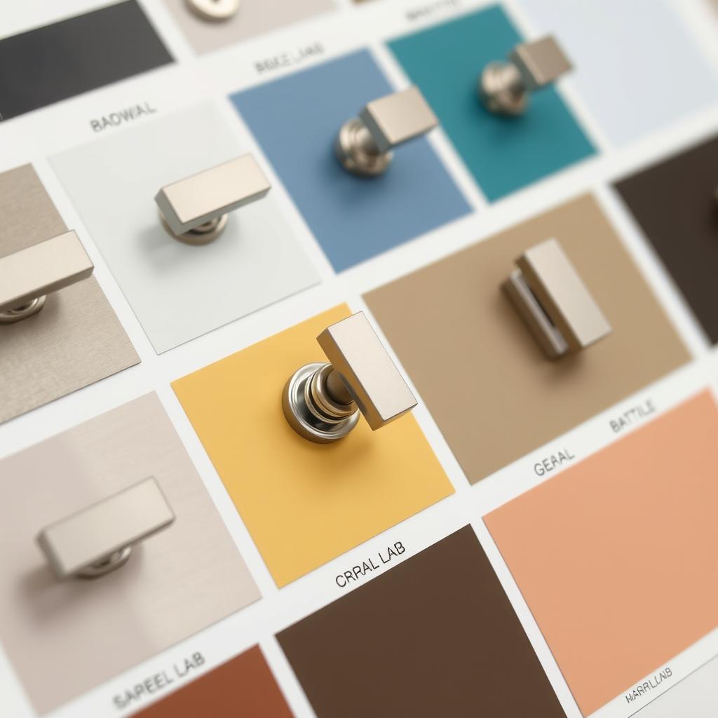 Aluminium window colour samples and hardware options