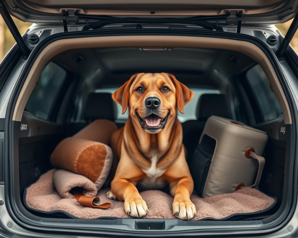 como llevar a un perro en el maletero