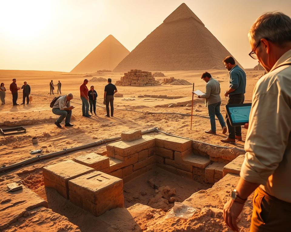 archeologisch onderzoek piramides
