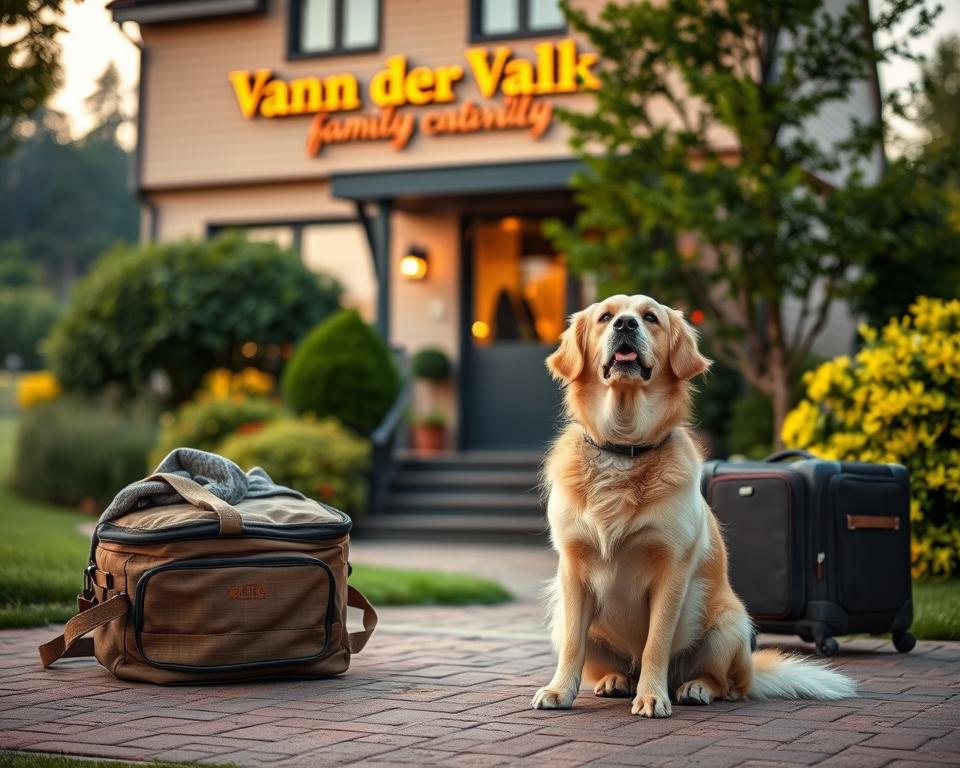 van de valk met hond