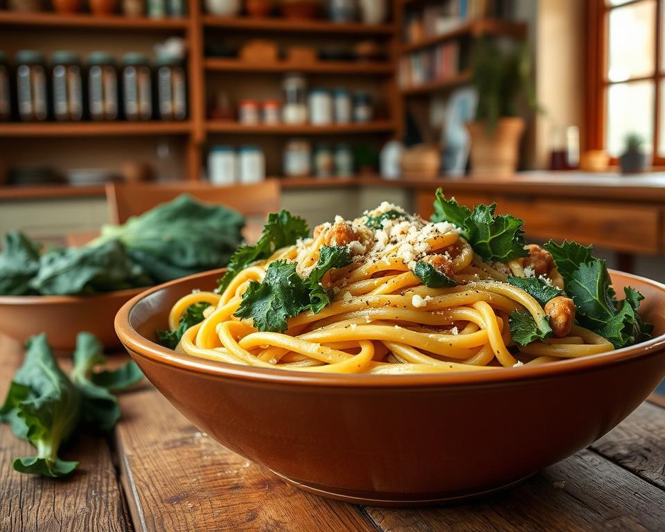 pasta recepten met boerenkool