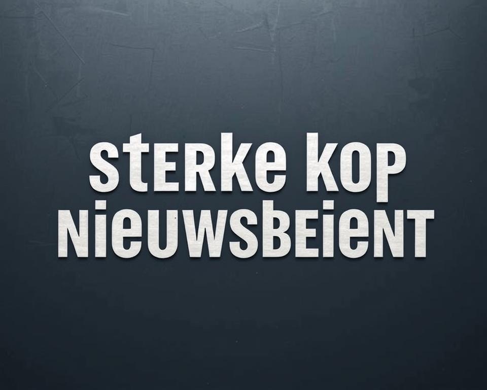 sterke kop nieuwsbericht