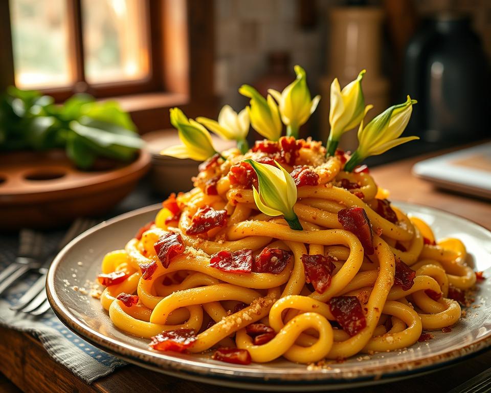 ricette con fiori di zucchine pasta