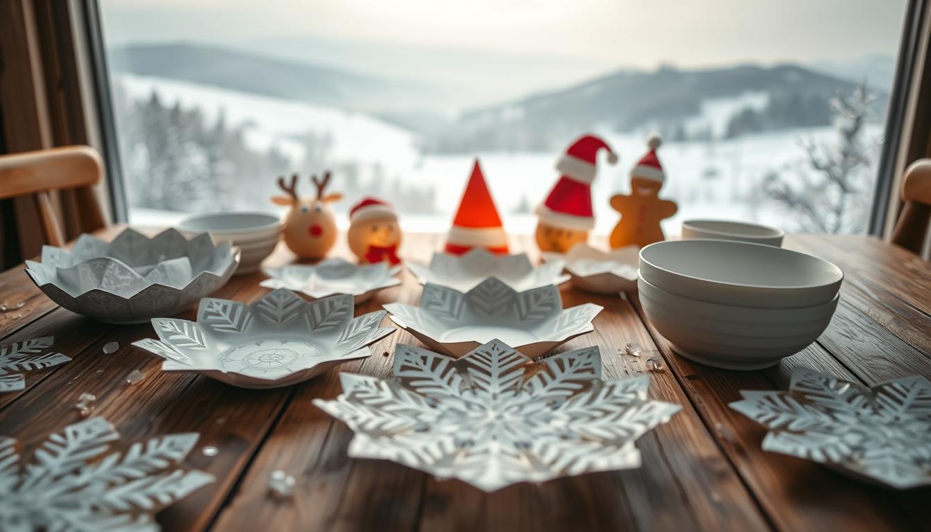 paper dish craft ideas for winter holidays