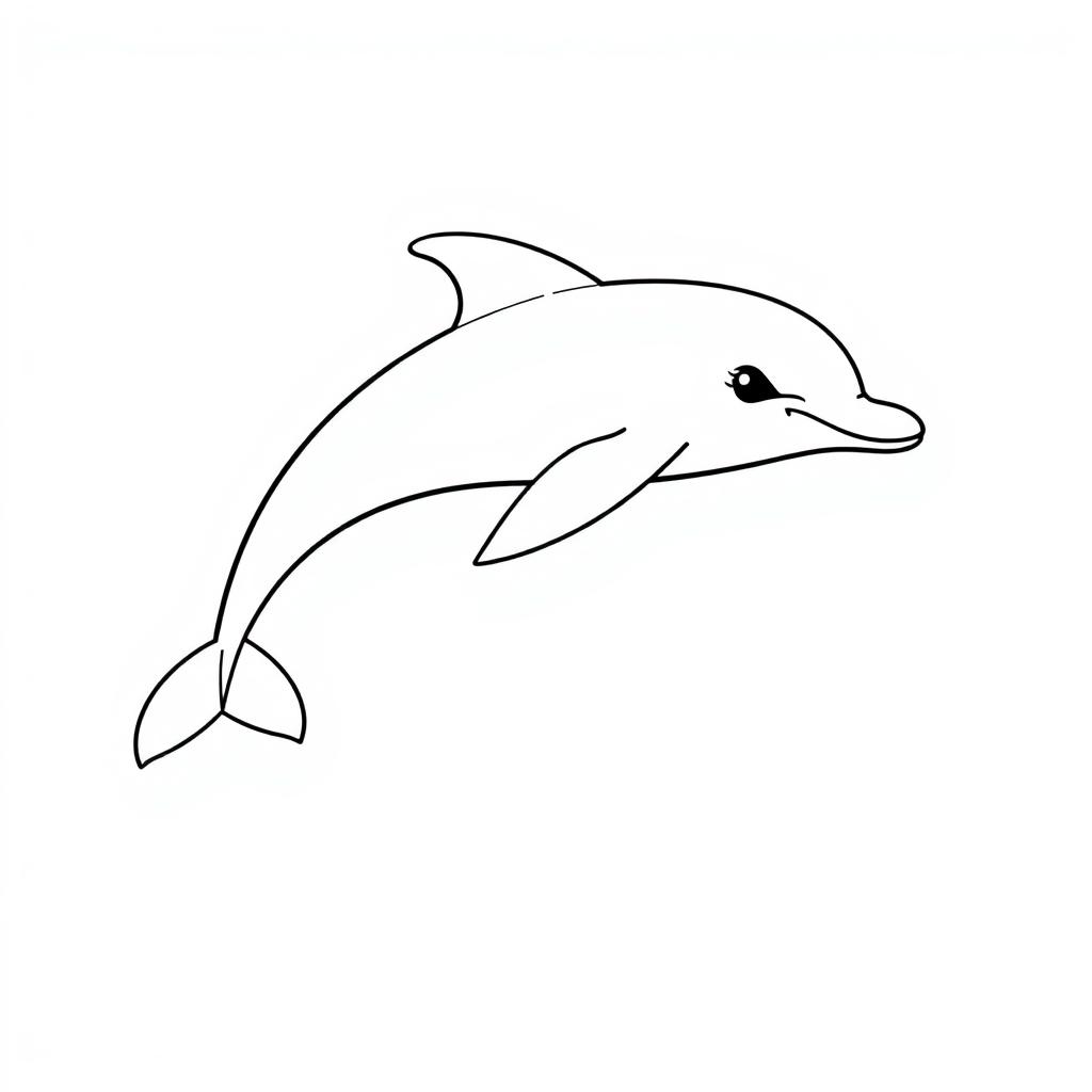 digital dolphin coloring for kids