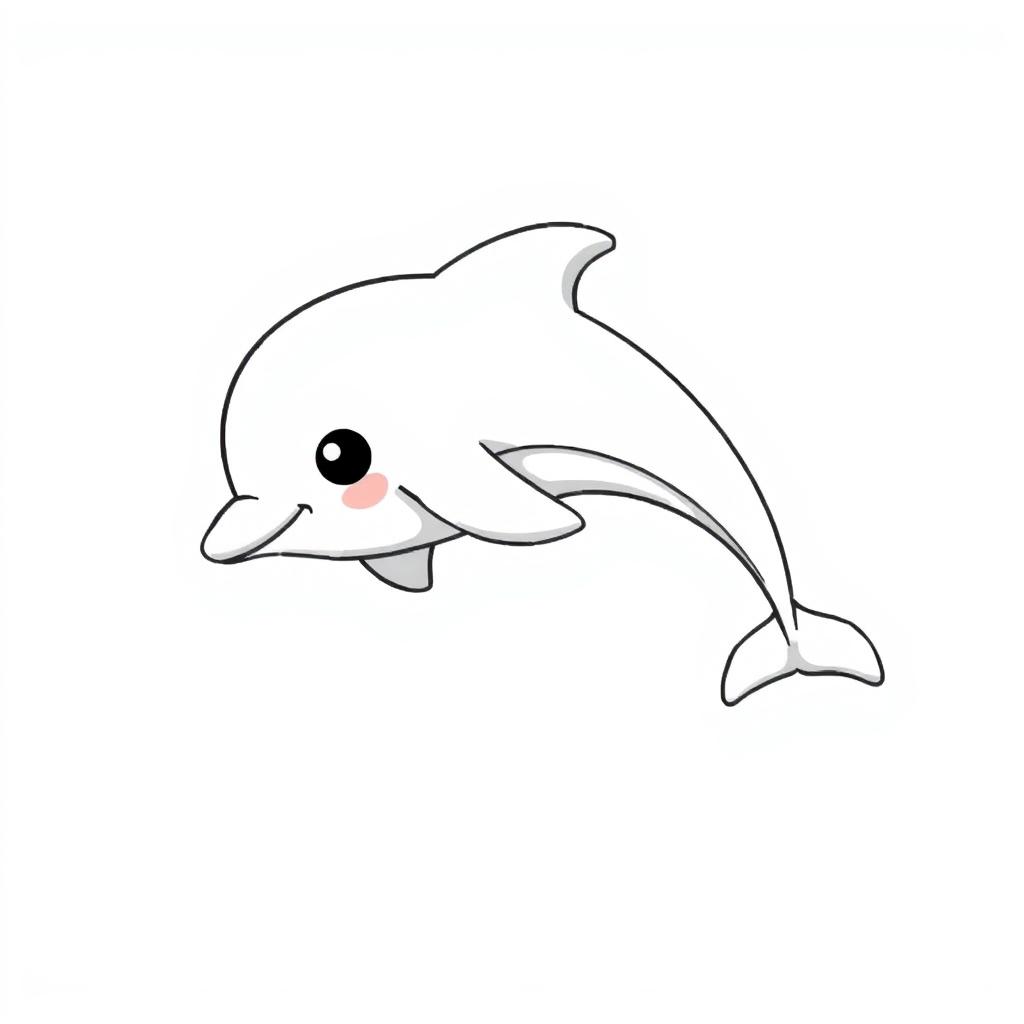cute dolphin coloring images