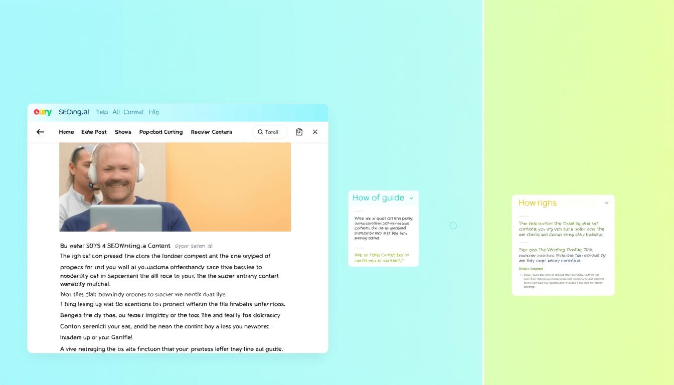 SEOWriting.ai being used to create different types of content