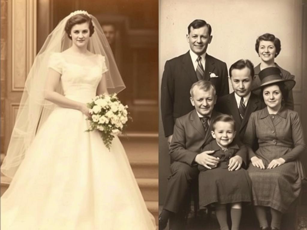Vintage family photo as a best gift for mother in law idea