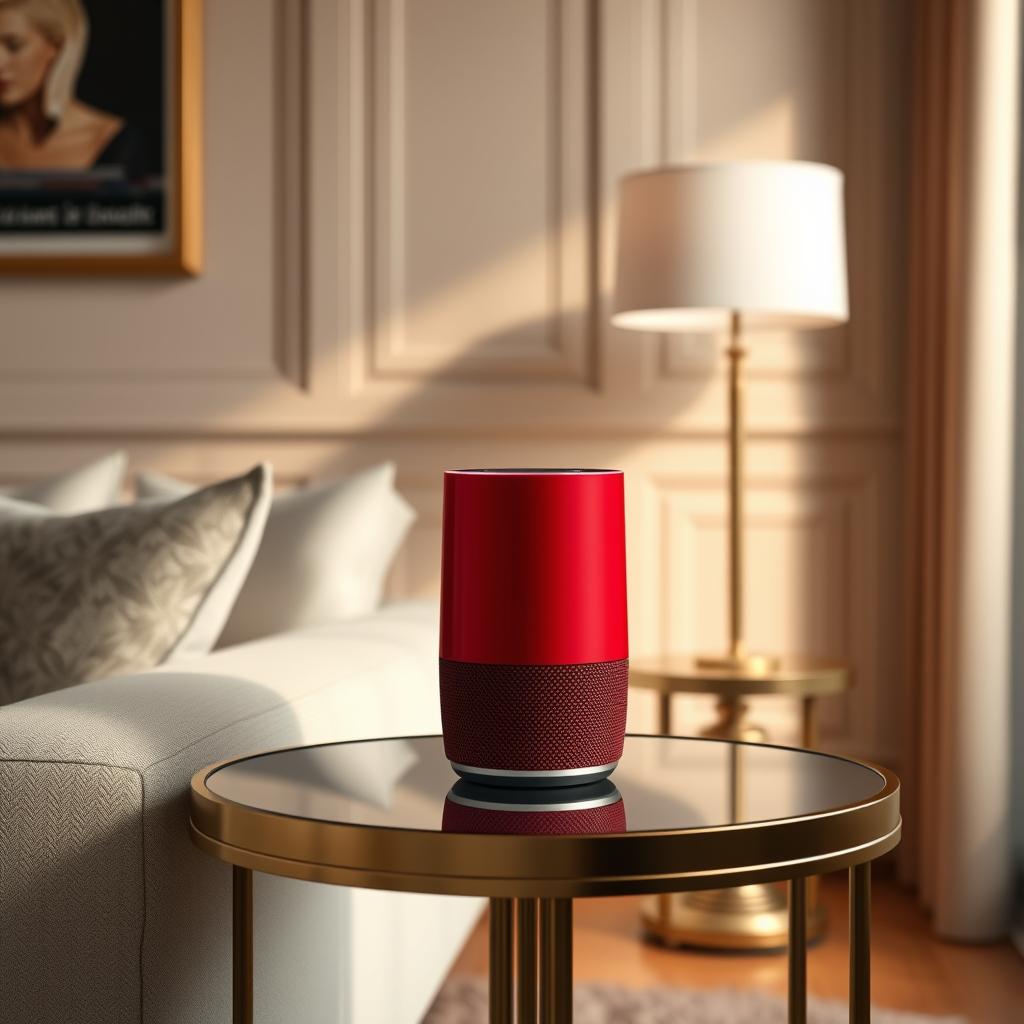 Ruby-colored smart speaker as modern 40th anniversary gift