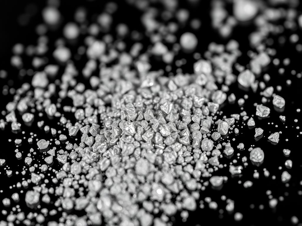 Close-up of titanium alloy powder