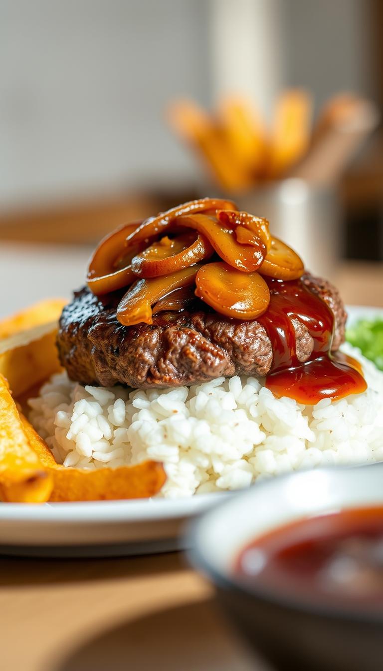 Japanese Hamburger Steak (Hambagu)