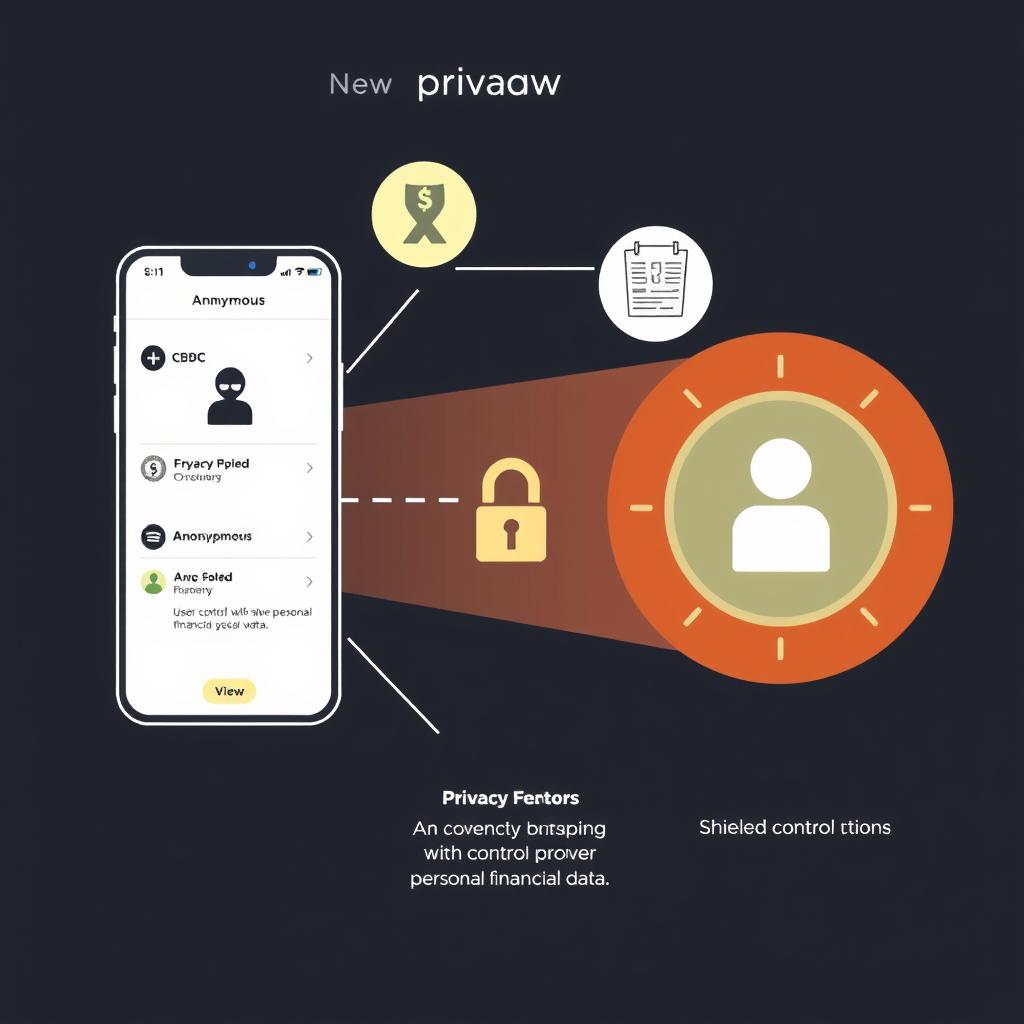 Enhanced privacy features in CBDC apps showing anonymity options