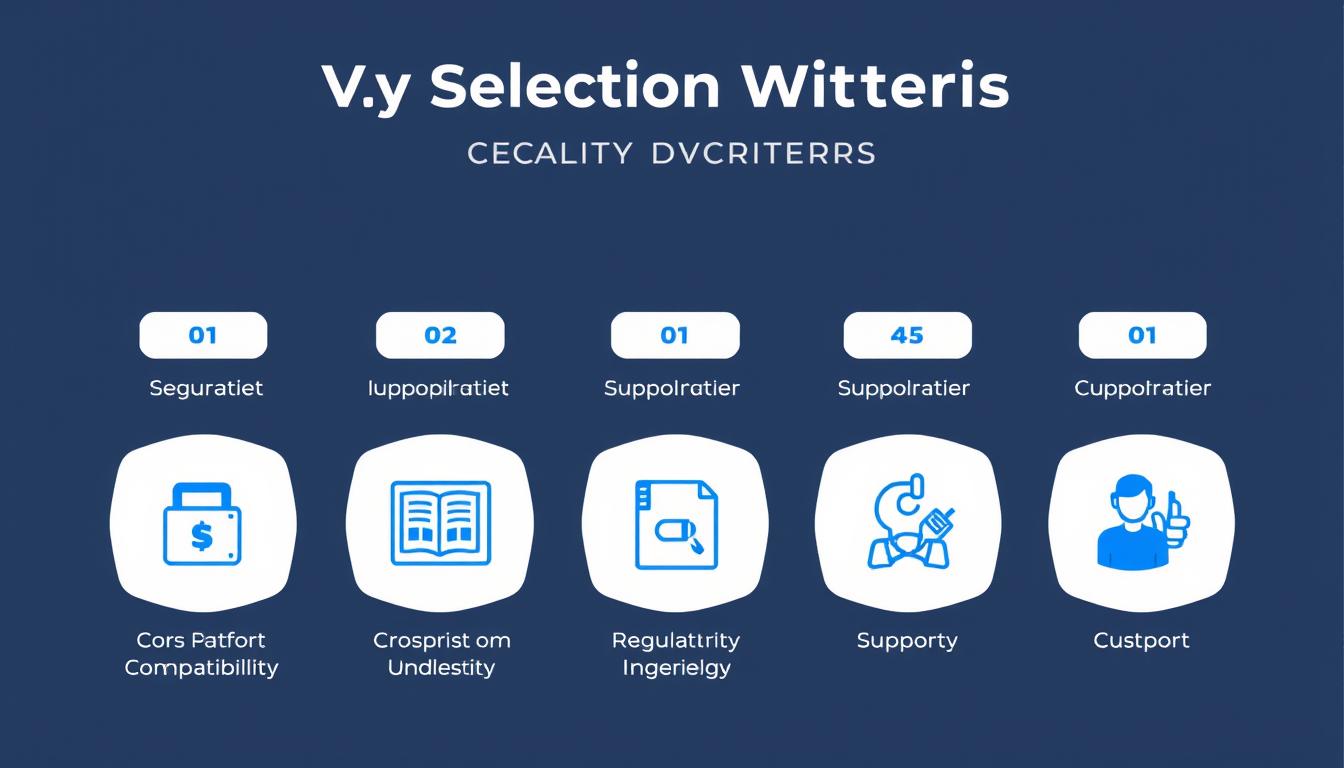 CBDC wallet selection criteria showing security, compatibility, and user experience factors