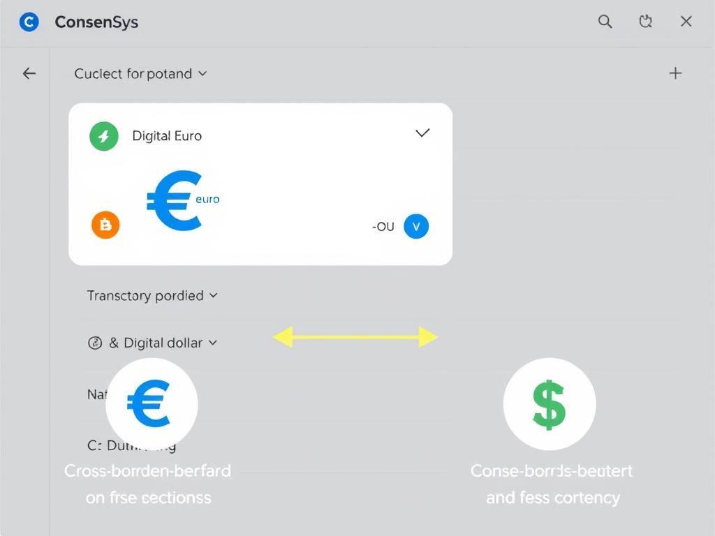 ConsenSys CBDC-Connect wallet showing interoperability features
