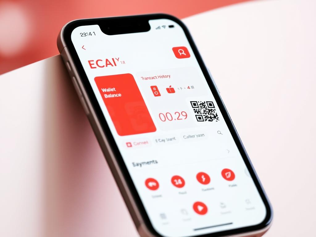 Digital Yuan app interface showing balance and transaction history
